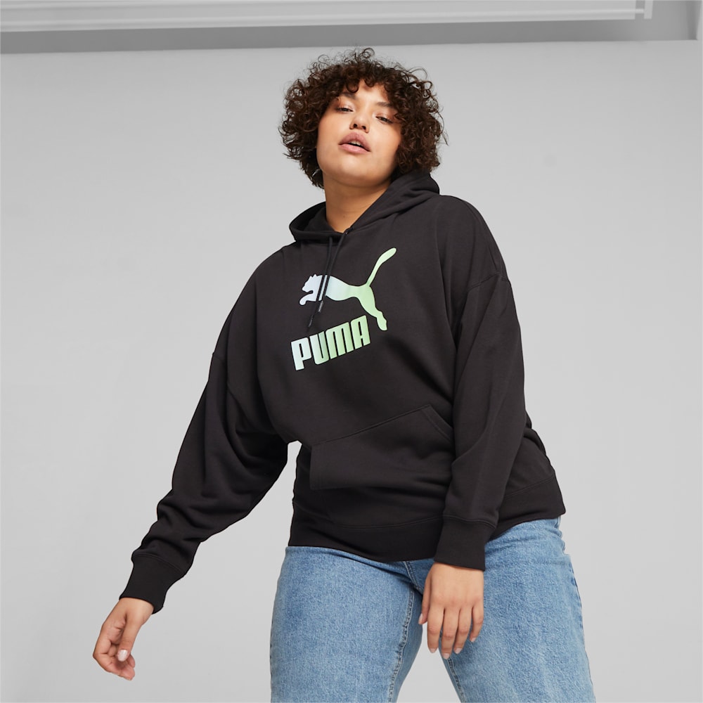 Puma Classics Logo Infill Hoodie - Black-Beach Days