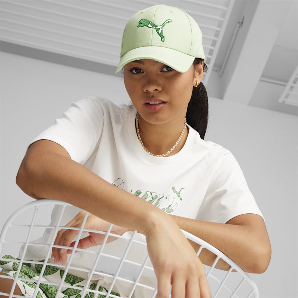 Puma ESS+ Blossom Baseball Cap - Pure Green-Archive Green