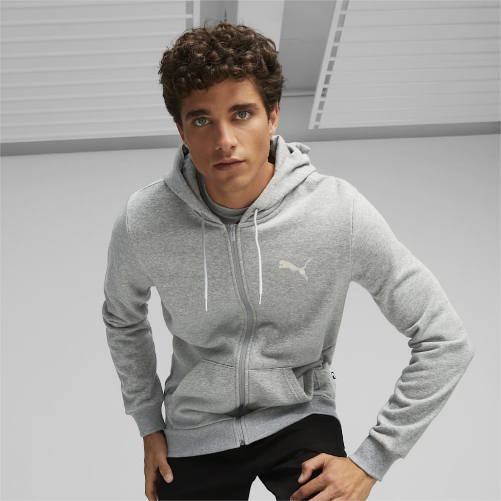 Puma ESS+ Full Zip Hoodie - Medium Gray Heather