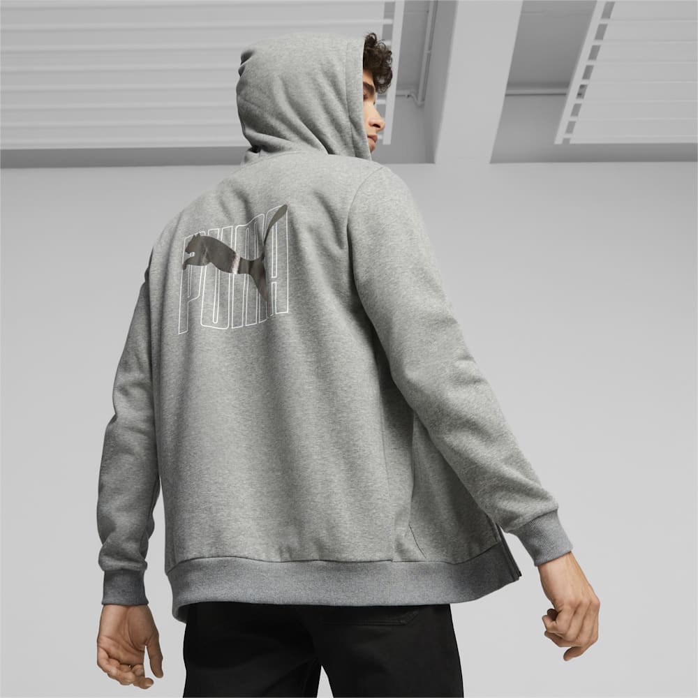 Puma ESS+ Full Zip Hoodie - Medium Gray Heather