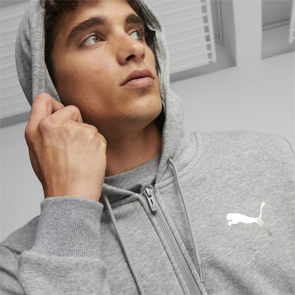 Puma ESS+ Full Zip Hoodie - Medium Gray Heather