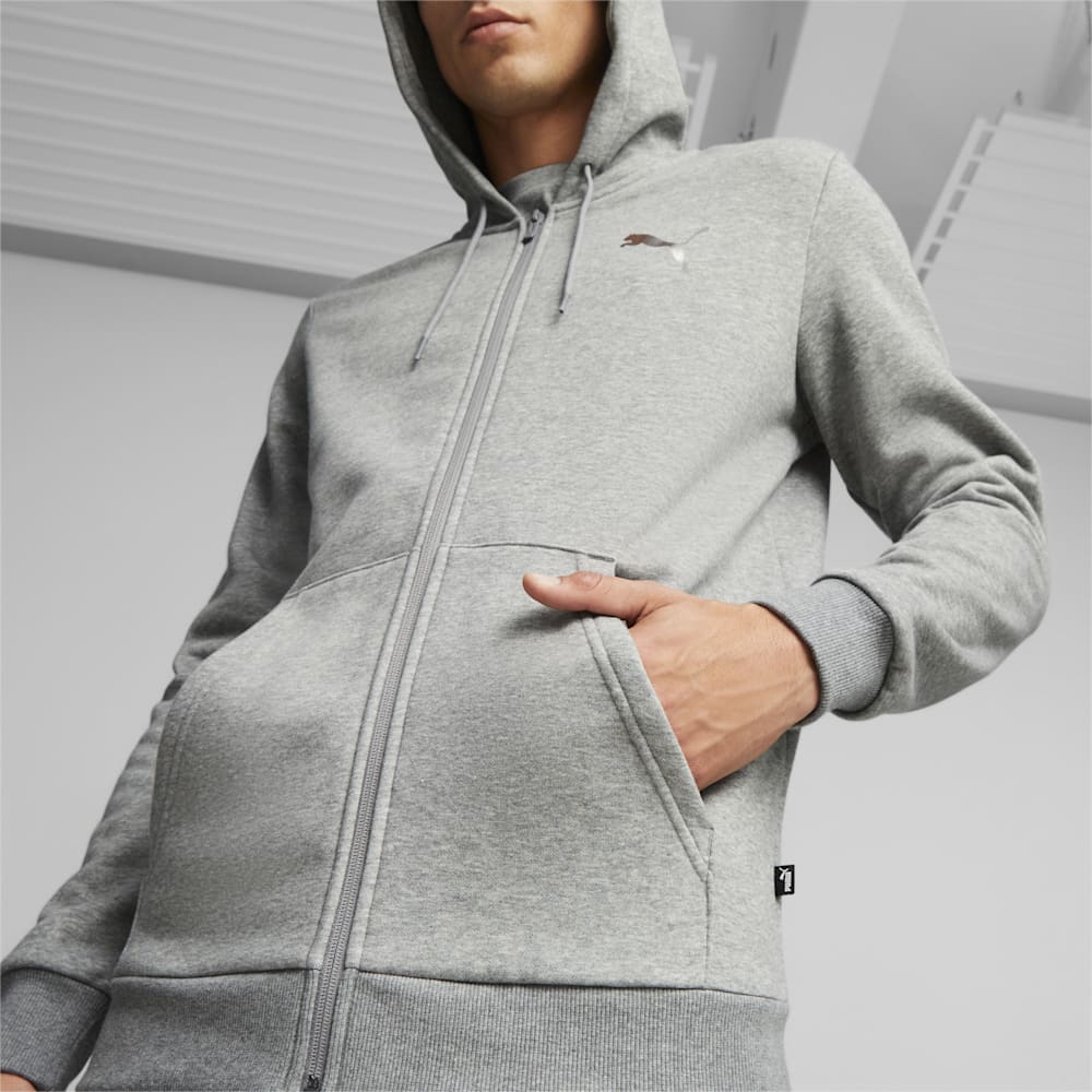 Puma ESS+ Full Zip Hoodie - Medium Gray Heather