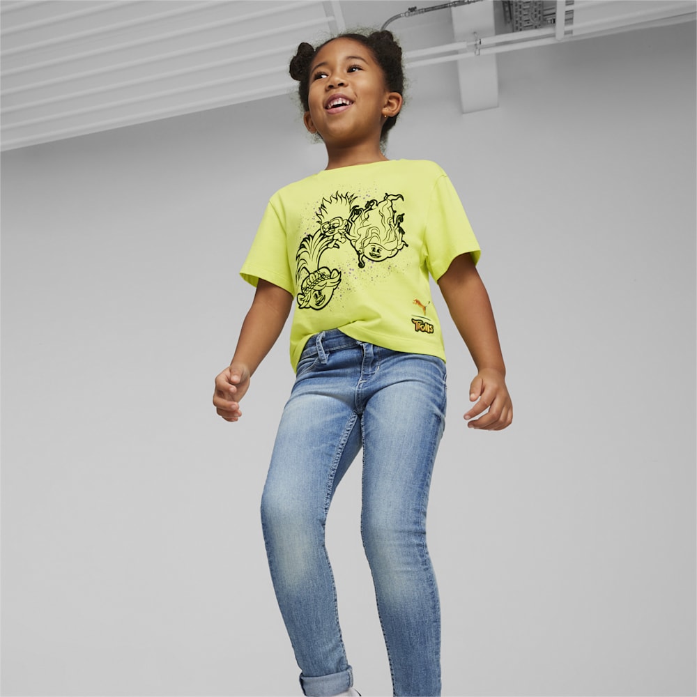 Puma PUMA x TROLLS Little Kids Graphic Tee - Lime Sheen