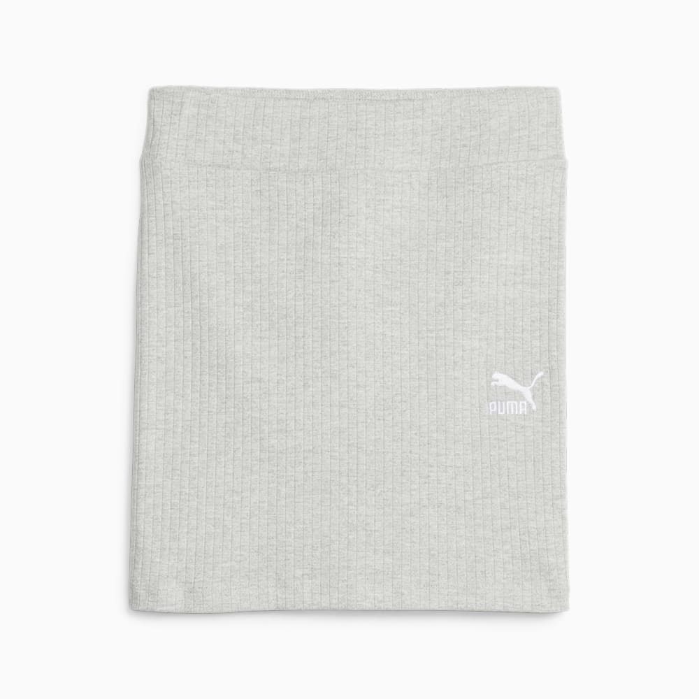 Puma Classics Ribbed Skirt - Light Gray Heather