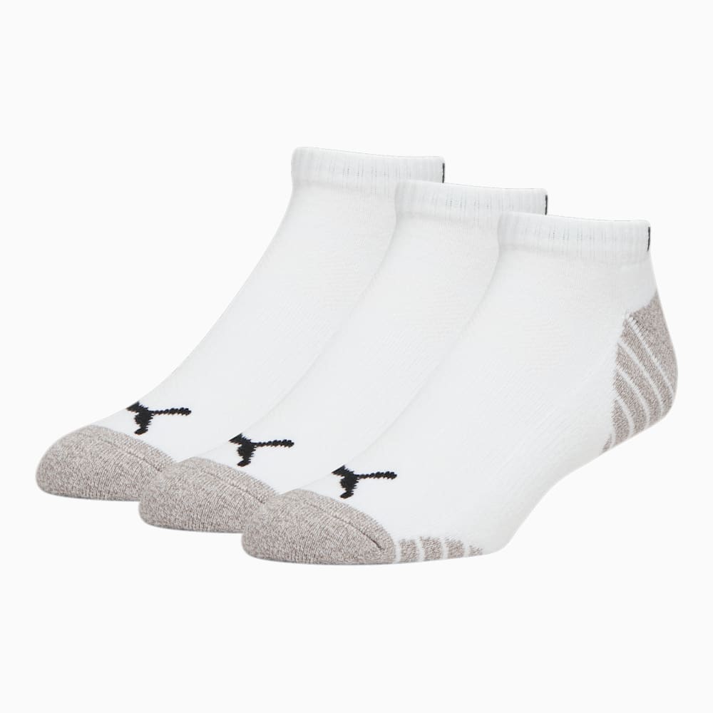 Puma Half-Terry Low Cut Socks (3 Pack) - WHITE / BLACK