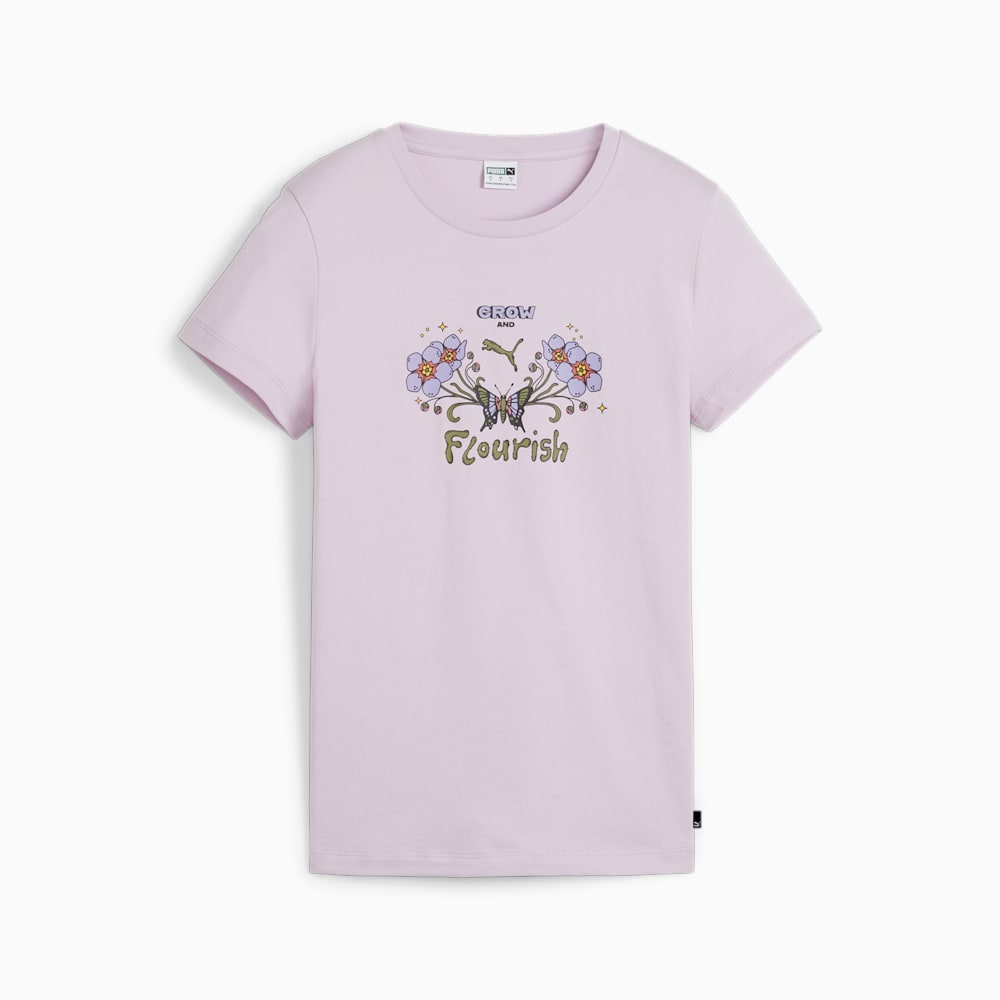 Puma Grow & Flourish Graphic Tee - Grape Mist