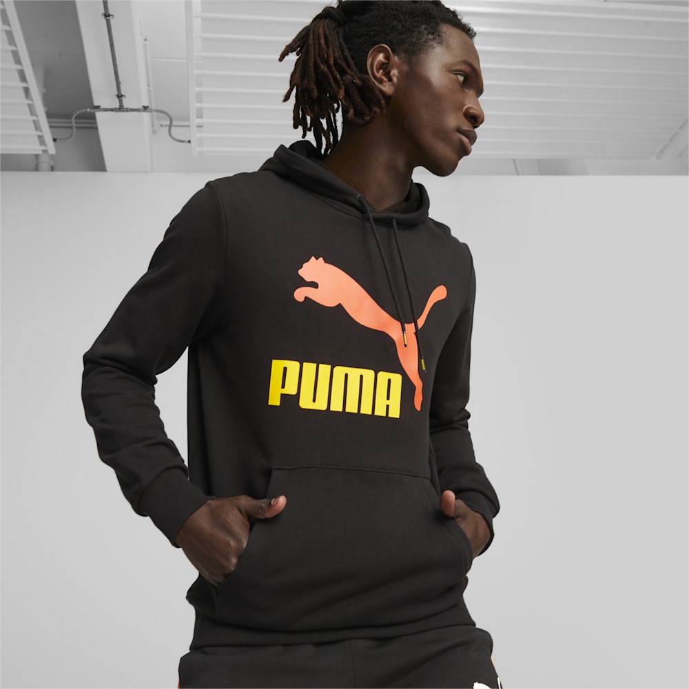 Puma Classics Logo Hoodie - Black-Hot Heat