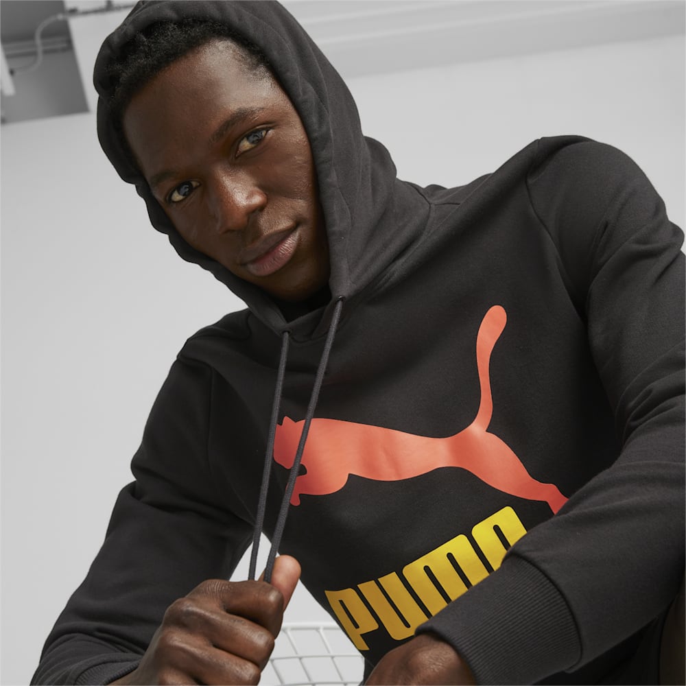 Puma Classics Logo Hoodie - Black-Hot Heat