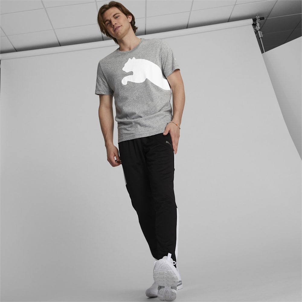 Puma Oversized Logo Tee - Medium Gray Heather