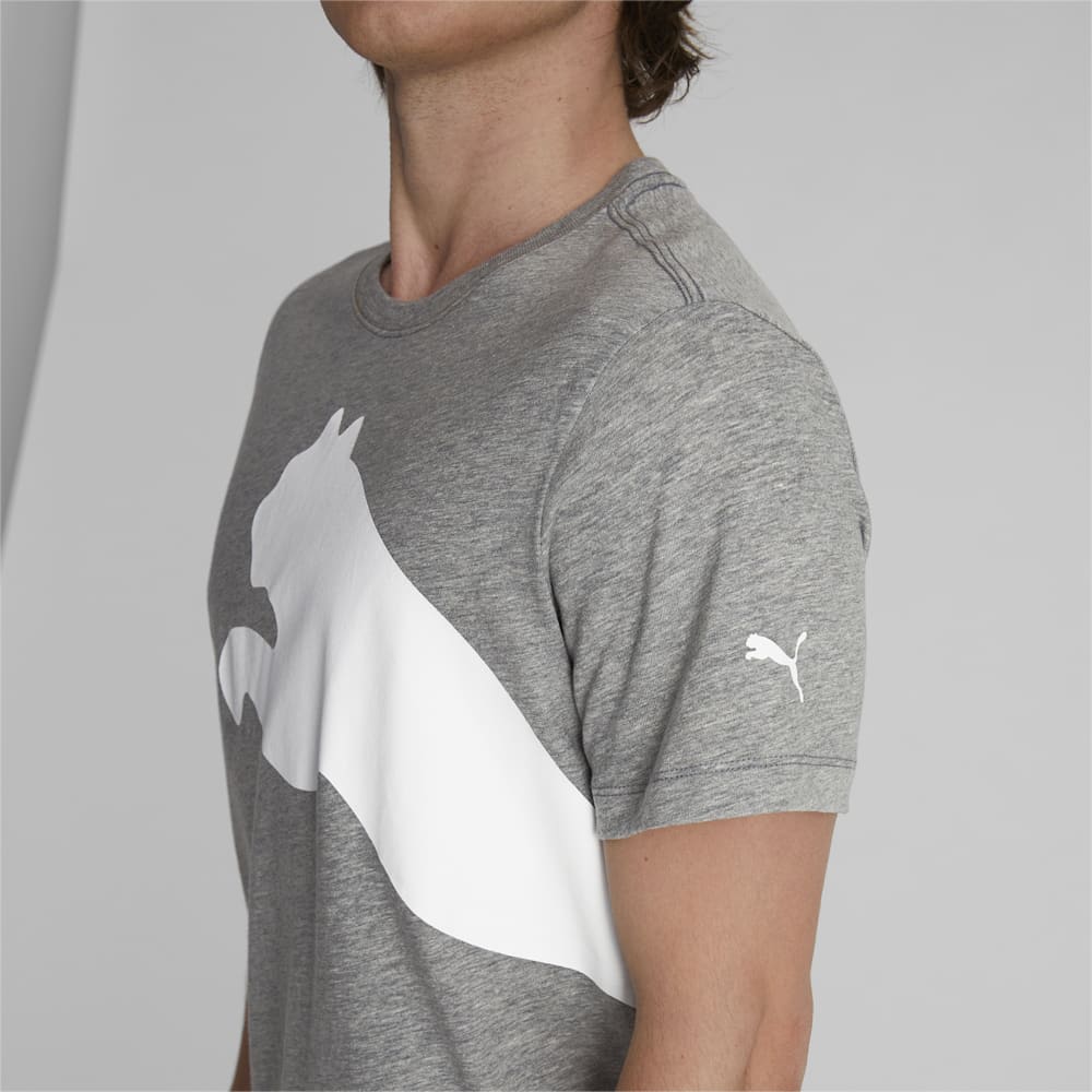 Puma Oversized Logo Tee - Medium Gray Heather