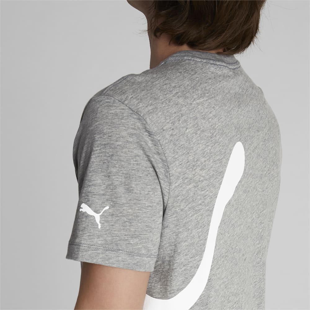 Puma Oversized Logo Tee - Medium Gray Heather