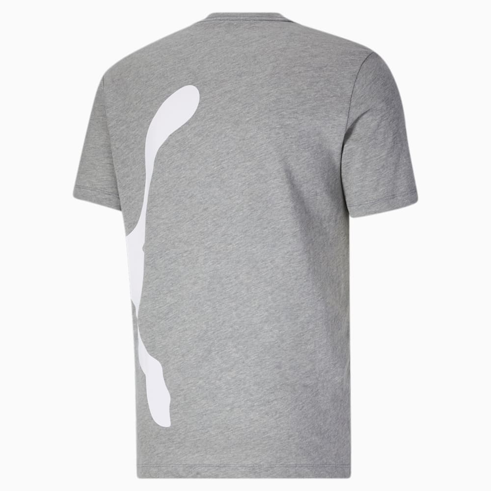 Puma Oversized Logo Tee - Medium Gray Heather