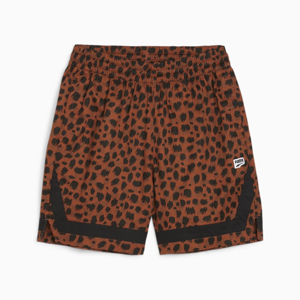 Puma DOWNTOWN Kitten Print Shorts - Teak-AOP