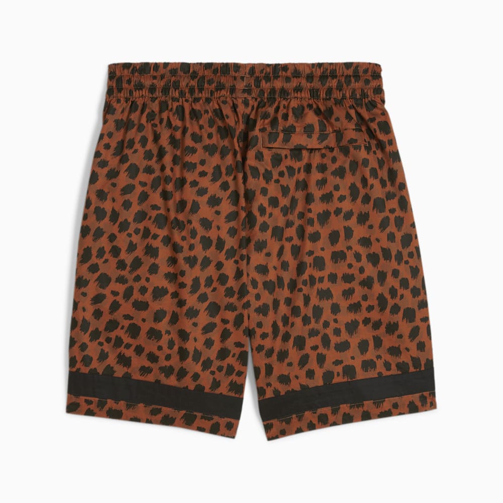 Puma DOWNTOWN Kitten Print Shorts - Teak-AOP