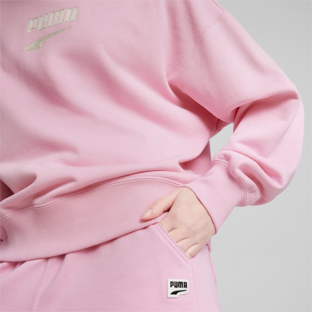 Puma DOWNTOWN Oversized Crew - Pink Lilac