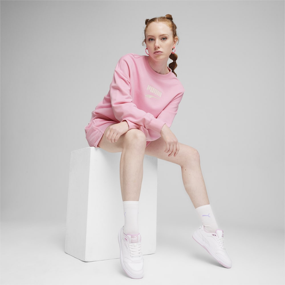 Puma DOWNTOWN Oversized Crew - Pink Lilac