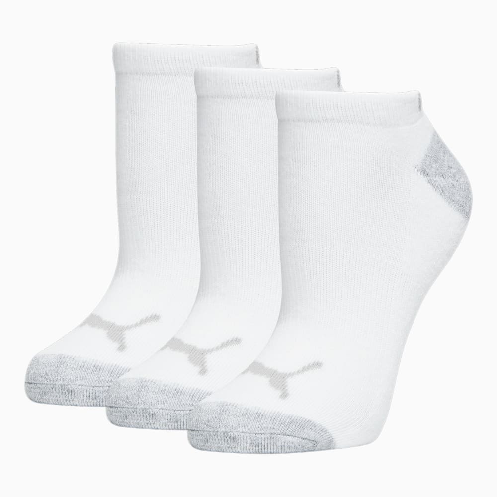 Puma Half-Terry Low Cut Socks (3 Pack) - WHITE / GREY