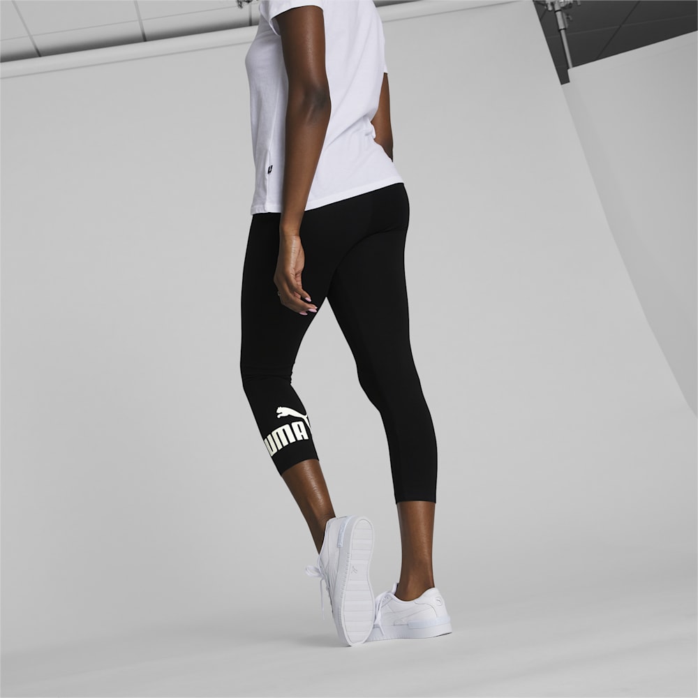 Puma Essentials 3/4 Logo Leggings - Black