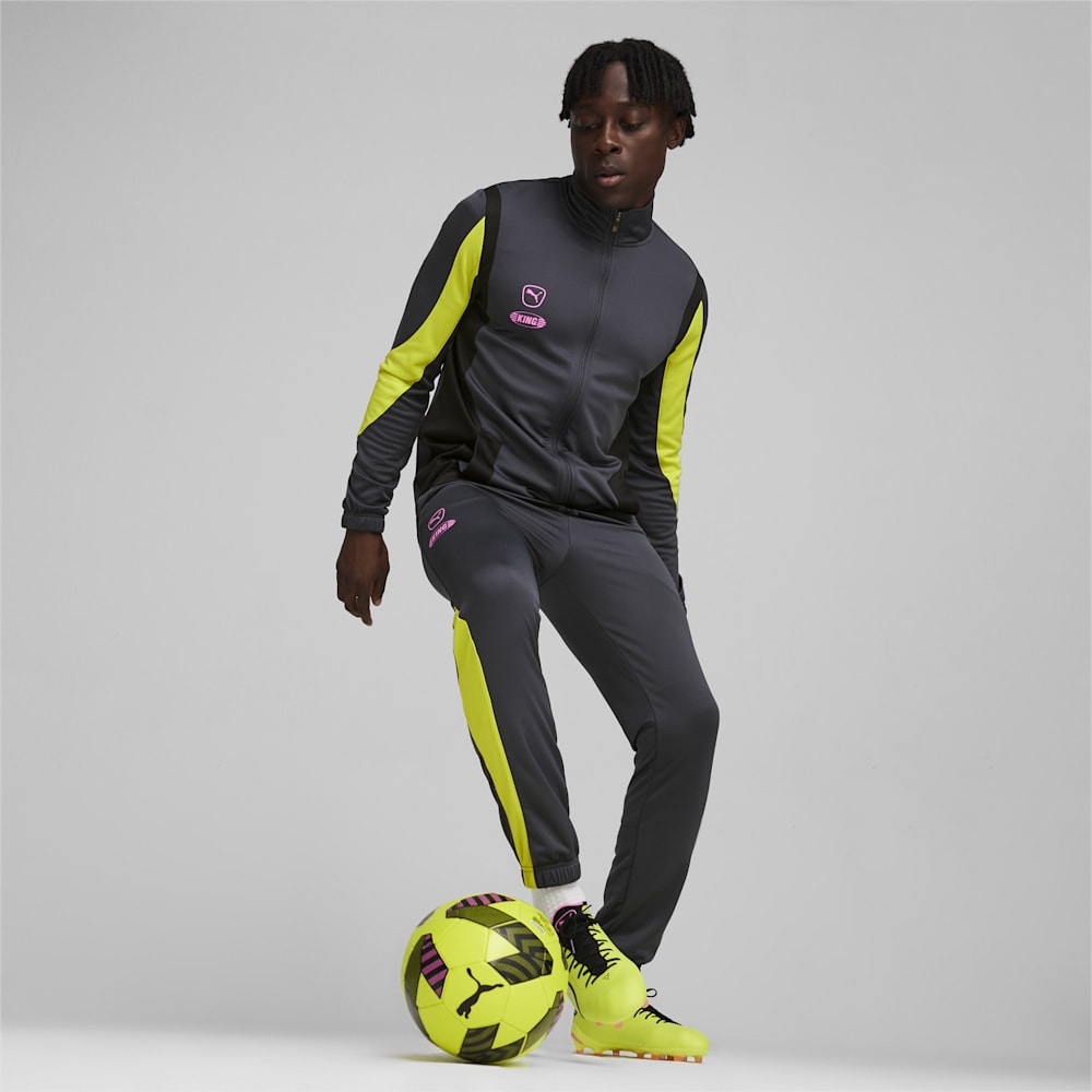 Puma KING Pro Jacket - Strong Gray-Electric Lime