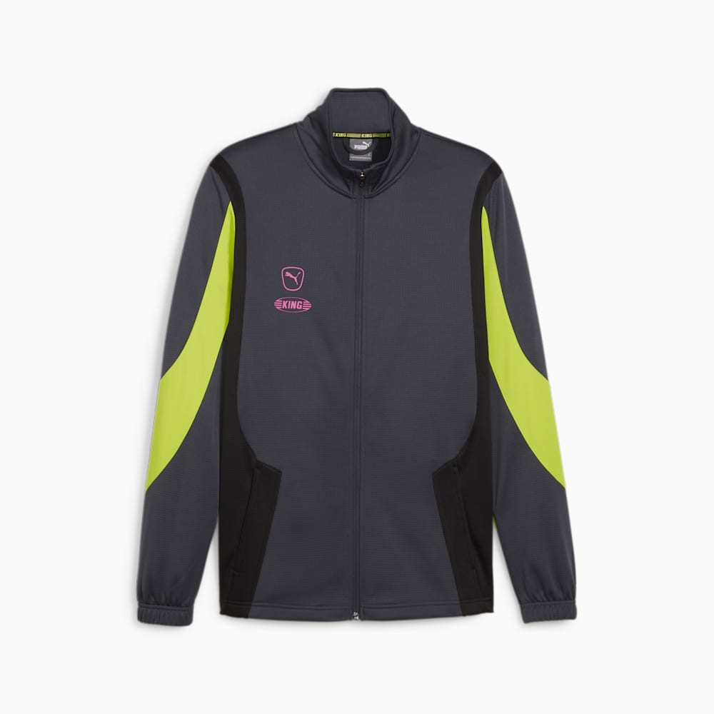 Puma KING Pro Jacket - Strong Gray-Electric Lime