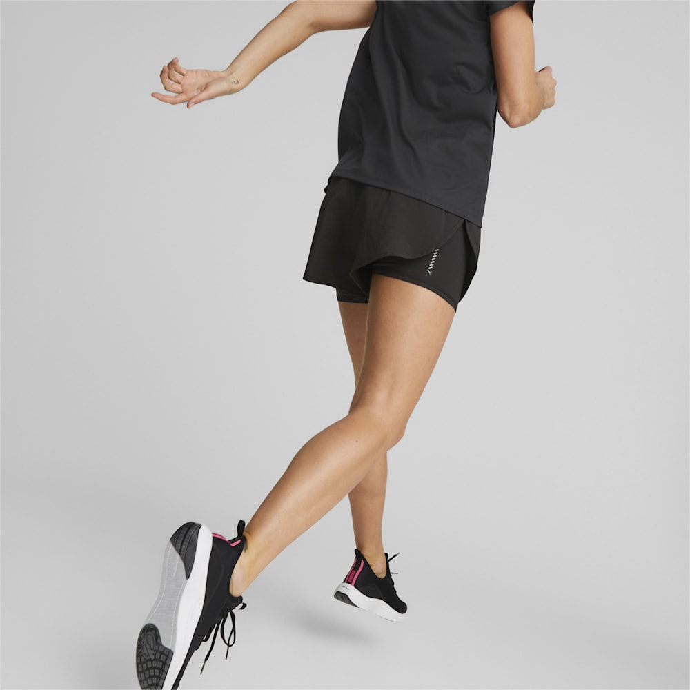 Puma Run Favorite Woven 2-in-1 Running Shorts - Black