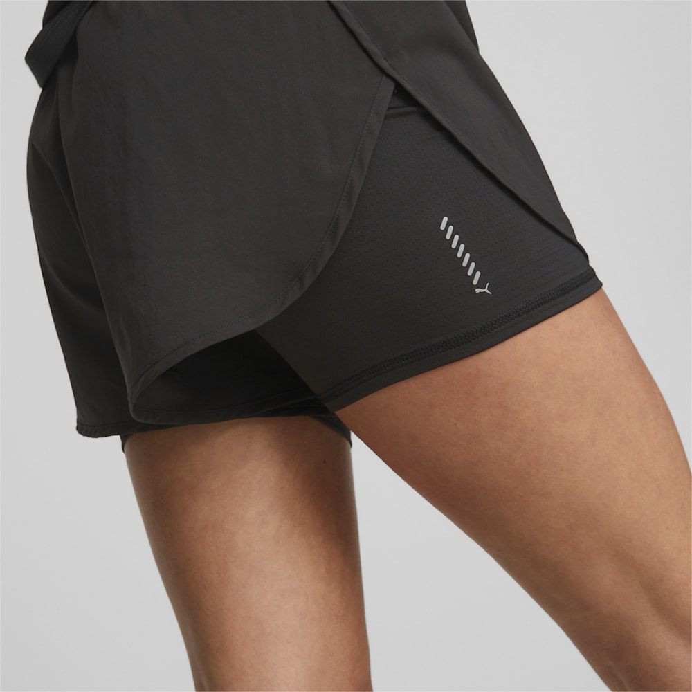 Puma Run Favorite Woven 2-in-1 Running Shorts - Black