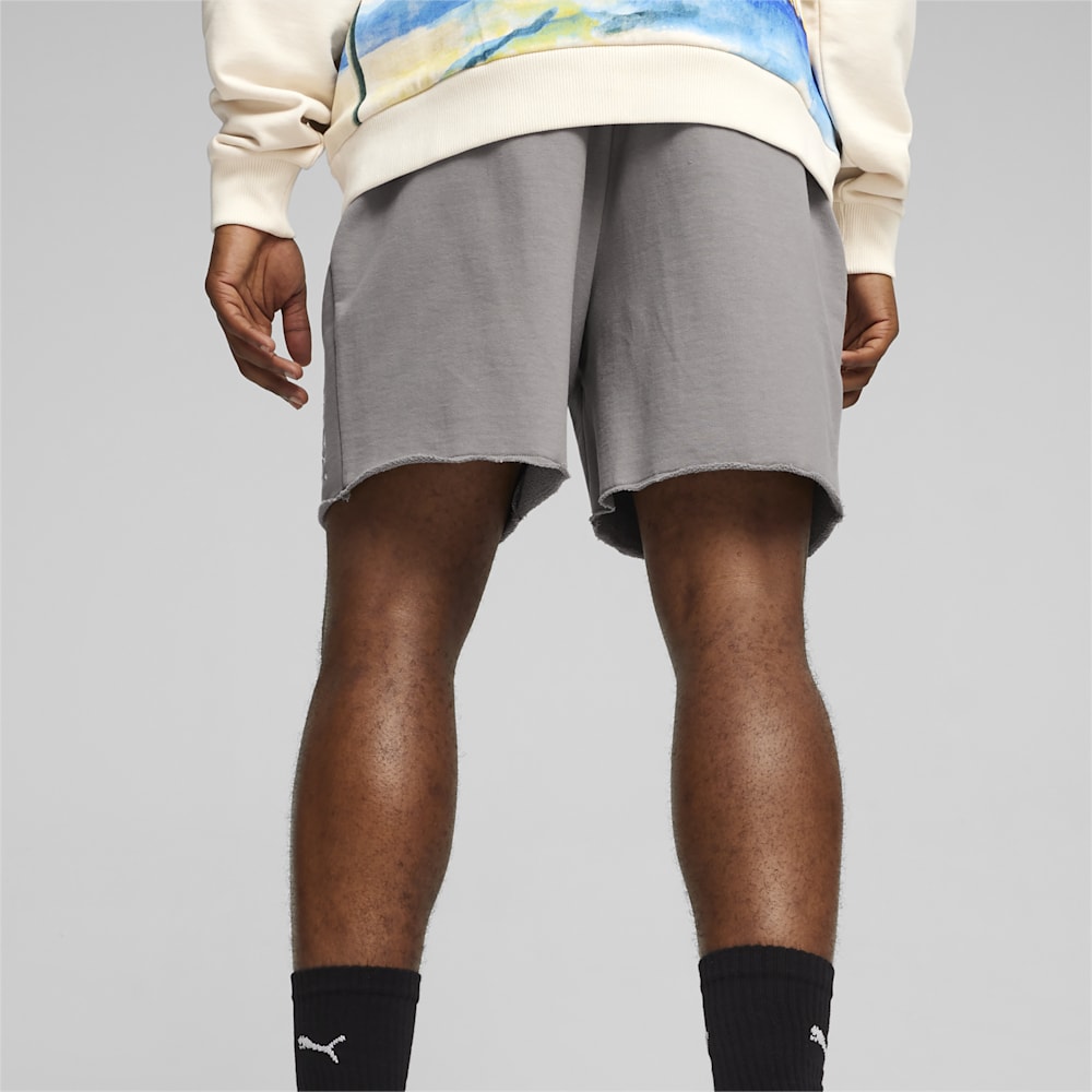 Puma SHOWTIME PUMA HOOPS Basketball Terry Shorts - Stormy Slate