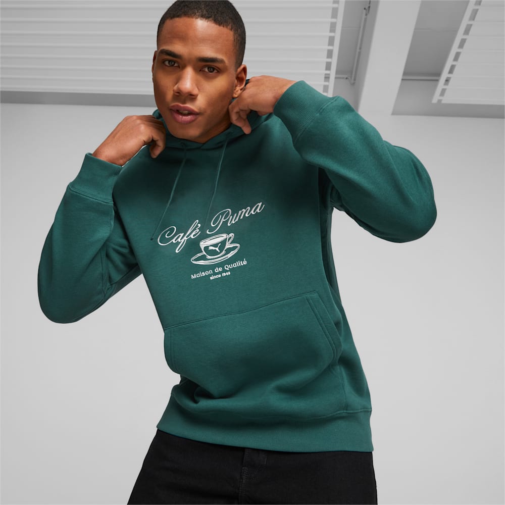 Puma CLASSICS CAFE PUMA Hoodie - Malachite