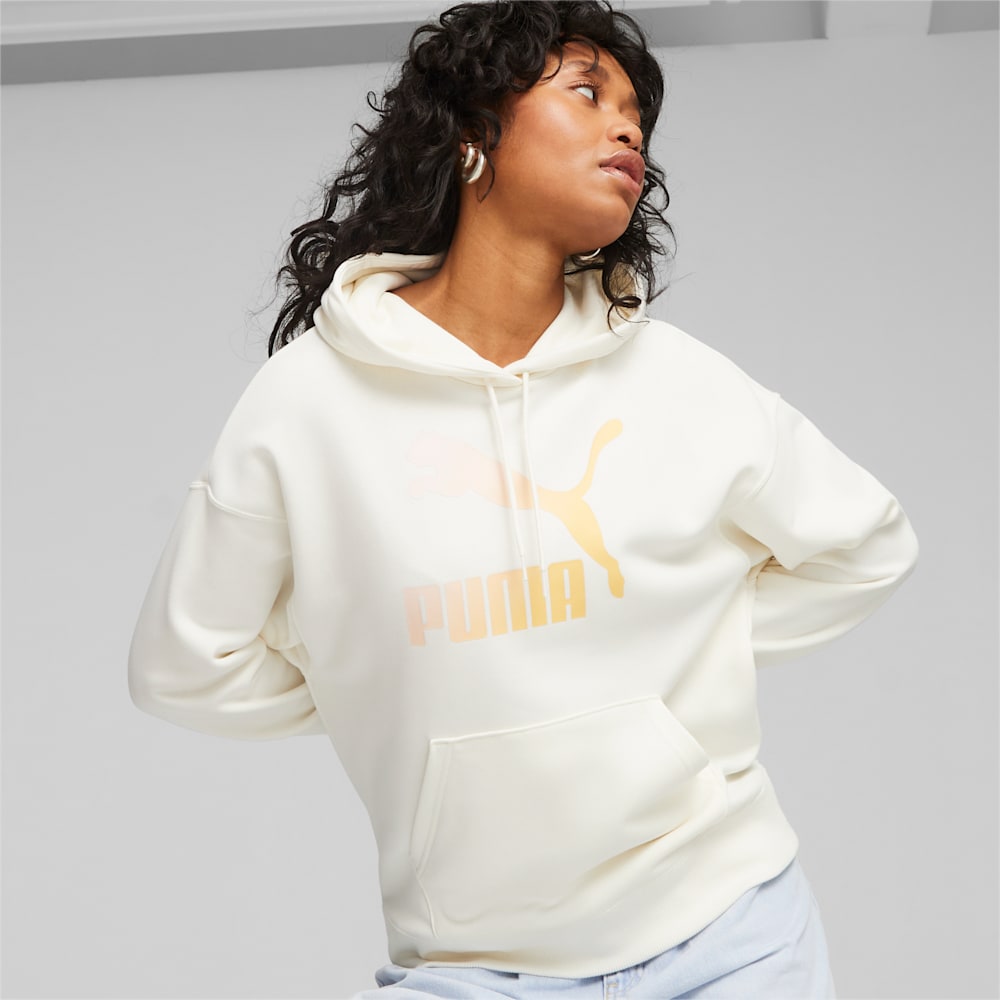 Puma Classics Logo Infill Hoodie - Warm White-Beach Days