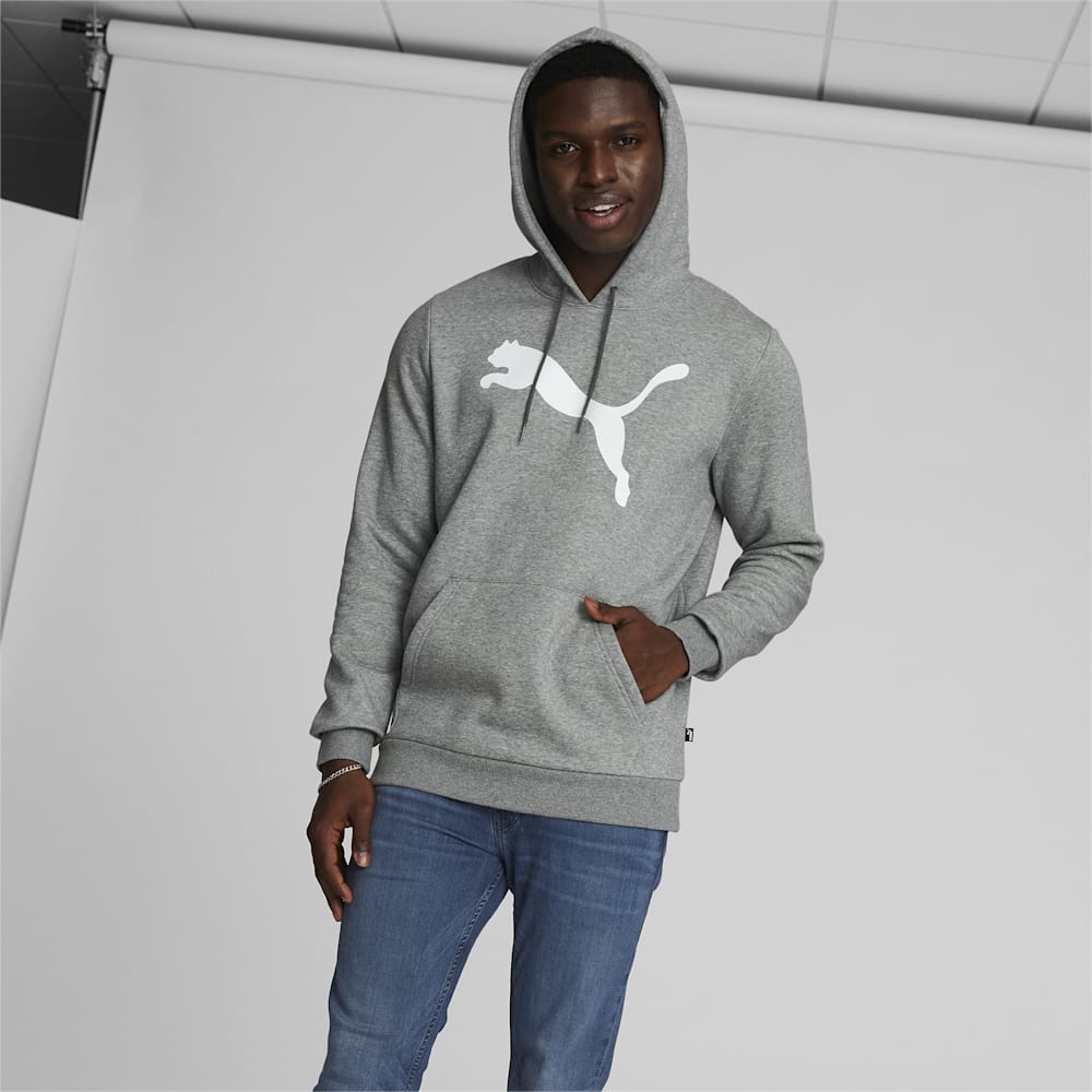 Puma Big Cat Logo Hoodie - Medium Gray Heather