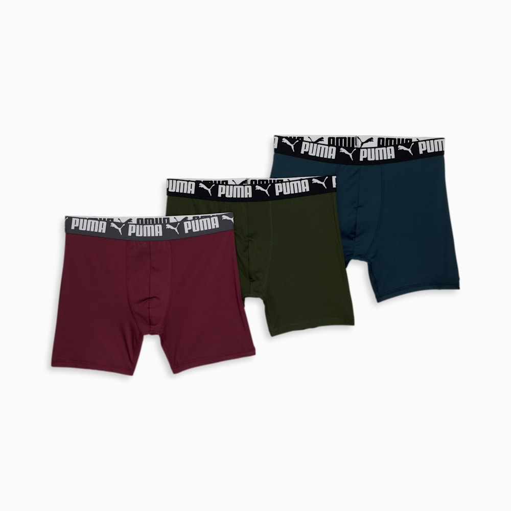 Puma Athletic Boxer Briefs (3 Pack) - GREEN / BLUE