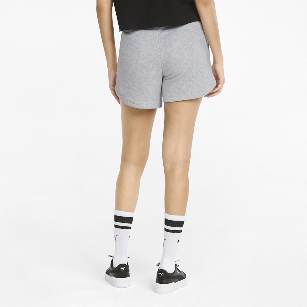 Puma Essentials High Waist Shorts - Light Gray Heather