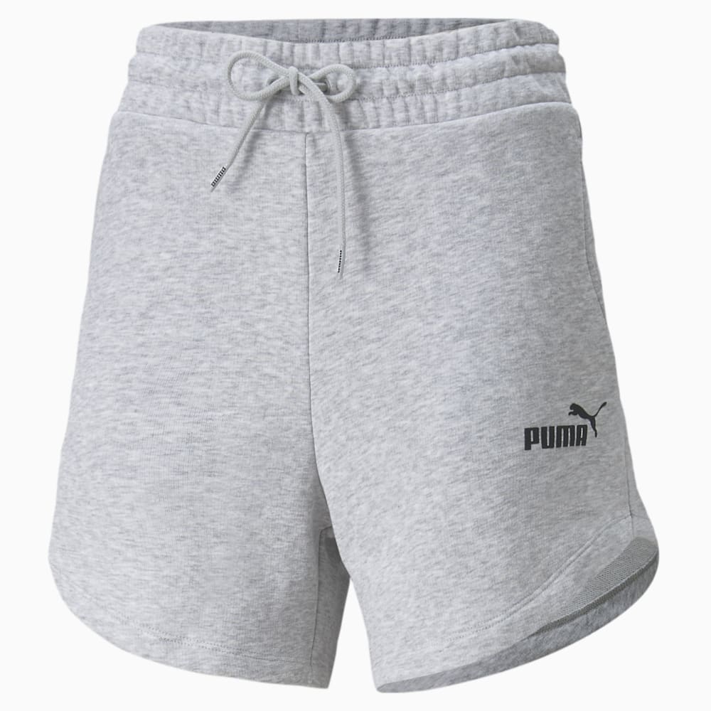 Puma Essentials High Waist Shorts - Light Gray Heather