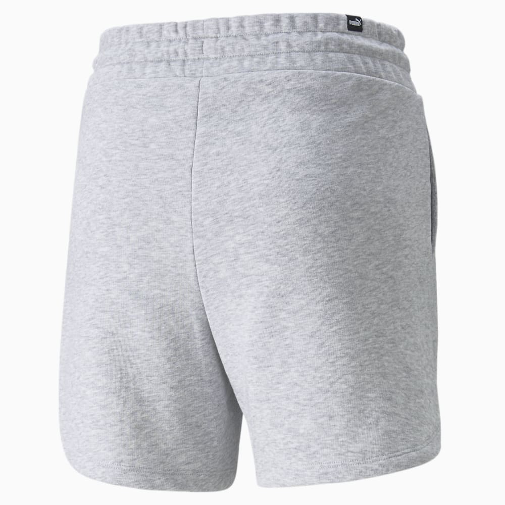 Puma Essentials High Waist Shorts - Light Gray Heather