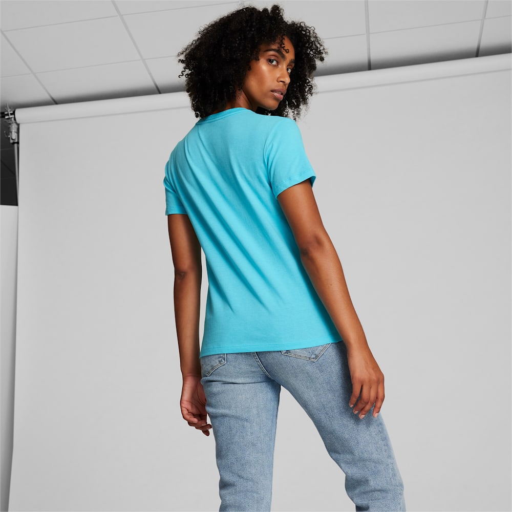 Puma Essentials Big Cat Logo Tee - Team Aqua