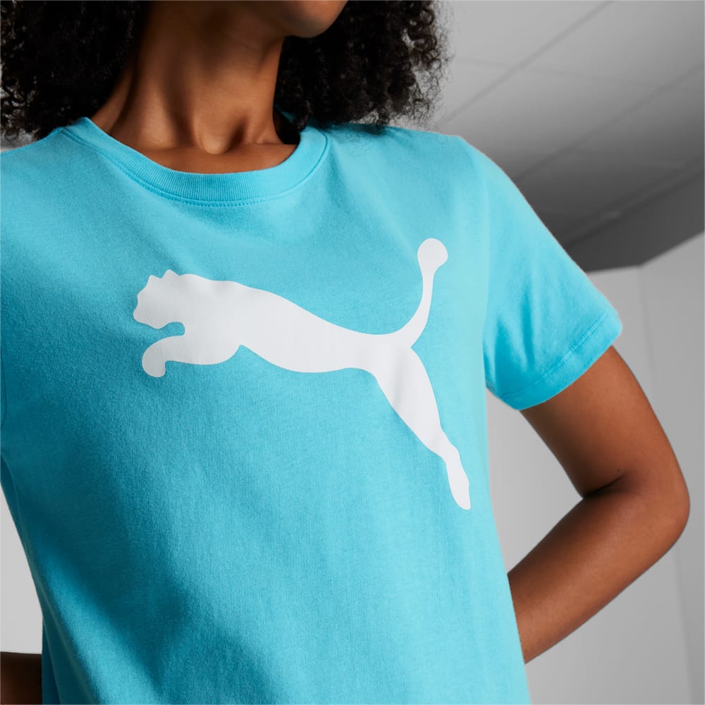 Puma Essentials Big Cat Logo Tee - Team Aqua