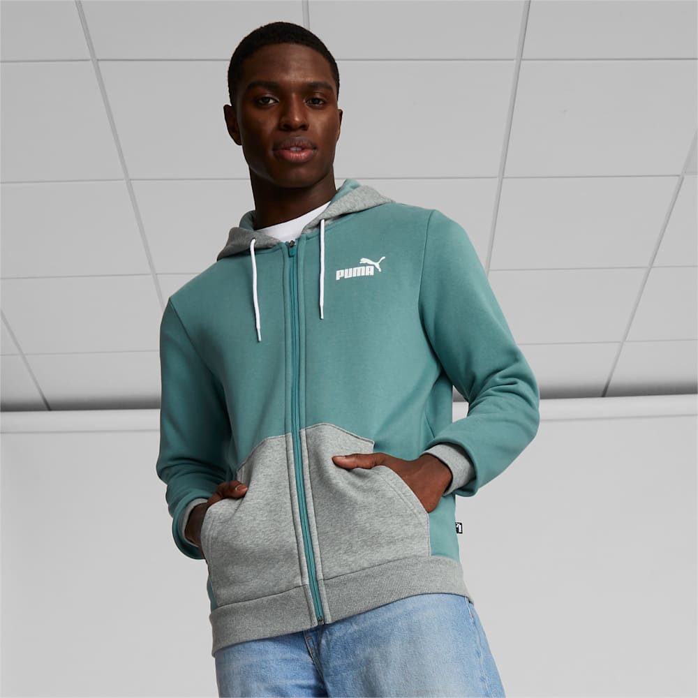 Puma Colorblock Hoodie - Adriatic