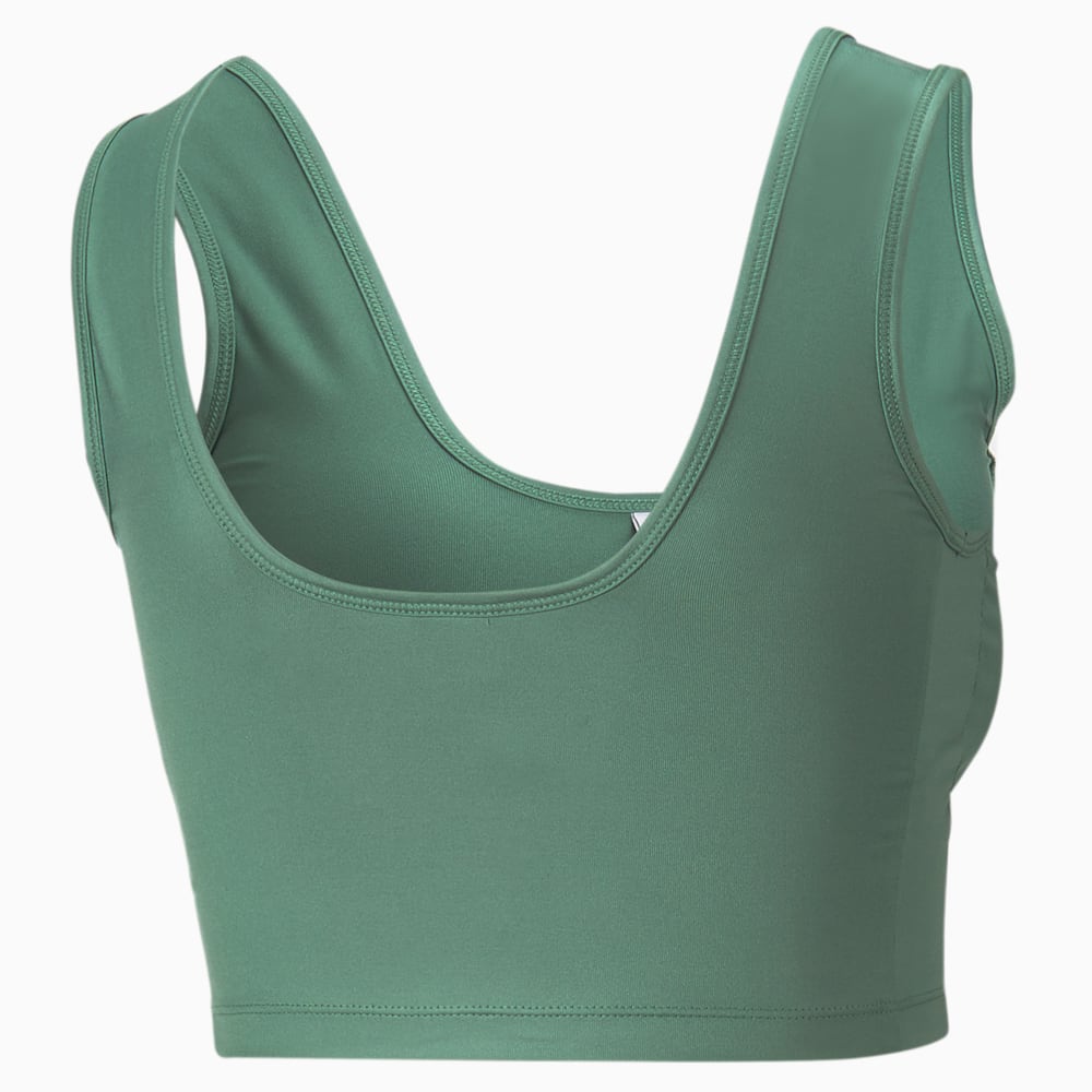 Puma T7 Shiny Cropped Top - Deep Forest