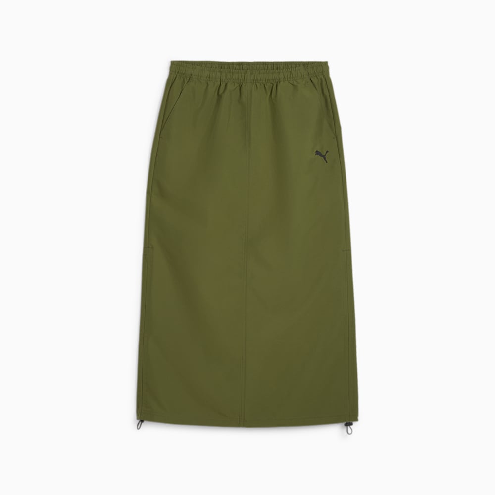 Puma DARE TO Midi Woven Skirt - Olive Green