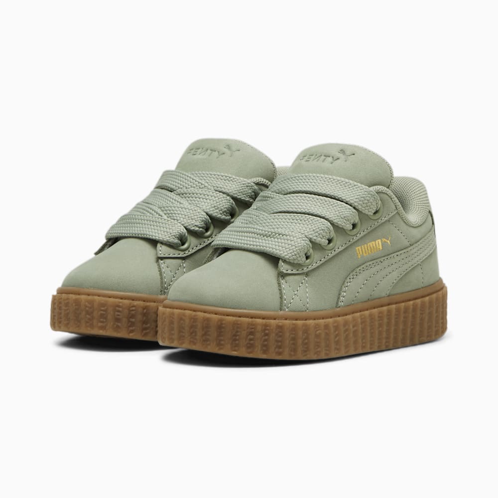 FENTY x PUMA Creeper Phatty Earth Tone Toddlers\' Sneakers - Green Fog-PUMA Gold-Gum