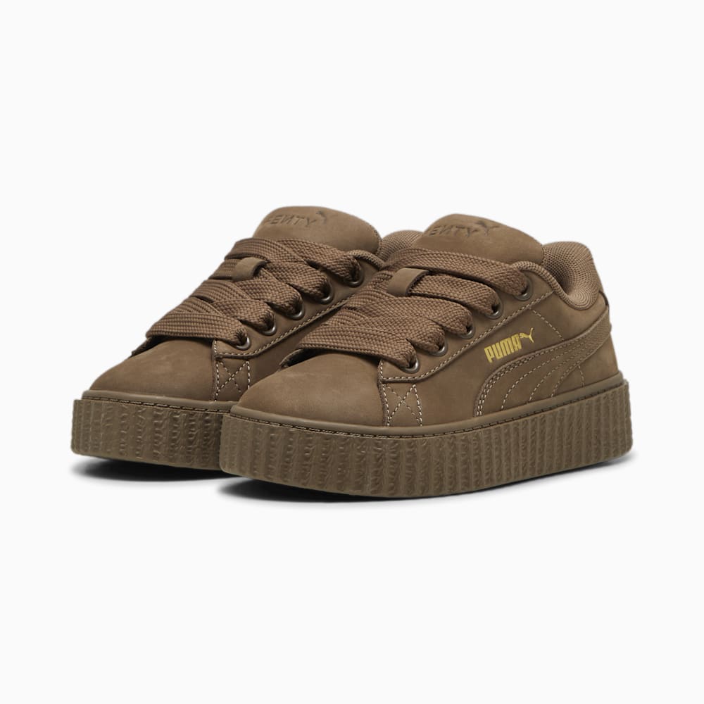 FENTY x PUMA Creeper Phatty Earth Tone Little Kids\' Sneakers - Totally Taupe-PUMA Gold-Warm White