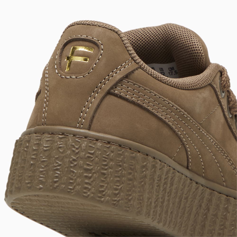 FENTY x PUMA Creeper Phatty Earth Tone Little Kids\' Sneakers - Totally Taupe-PUMA Gold-Warm White