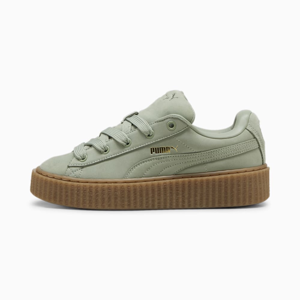 FENTY x PUMA Creeper Phatty Earth Tone Women\'s Sneakers - Green Fog-PUMA Gold-Gum