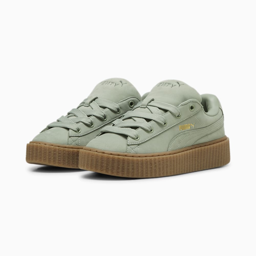 FENTY x PUMA Creeper Phatty Earth Tone Women\'s Sneakers - Green Fog-PUMA Gold-Gum