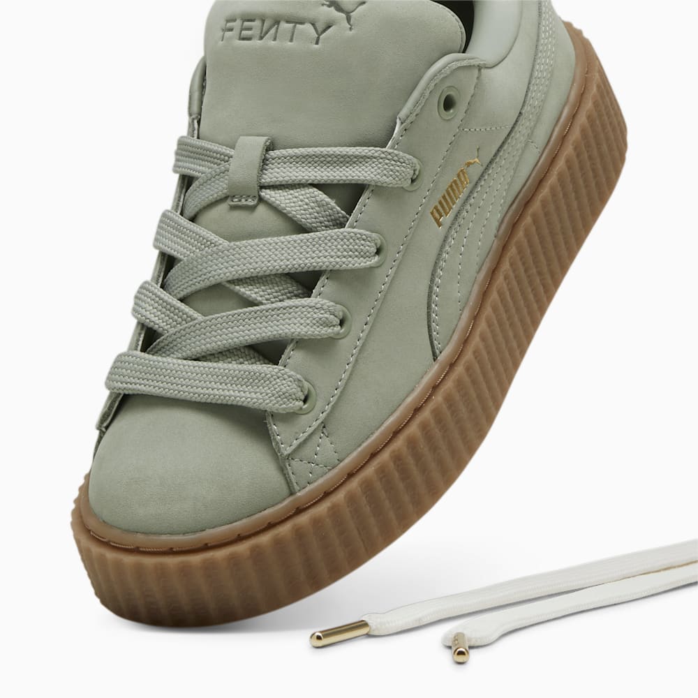 FENTY x PUMA Creeper Phatty Earth Tone Women\'s Sneakers - Green Fog-PUMA Gold-Gum