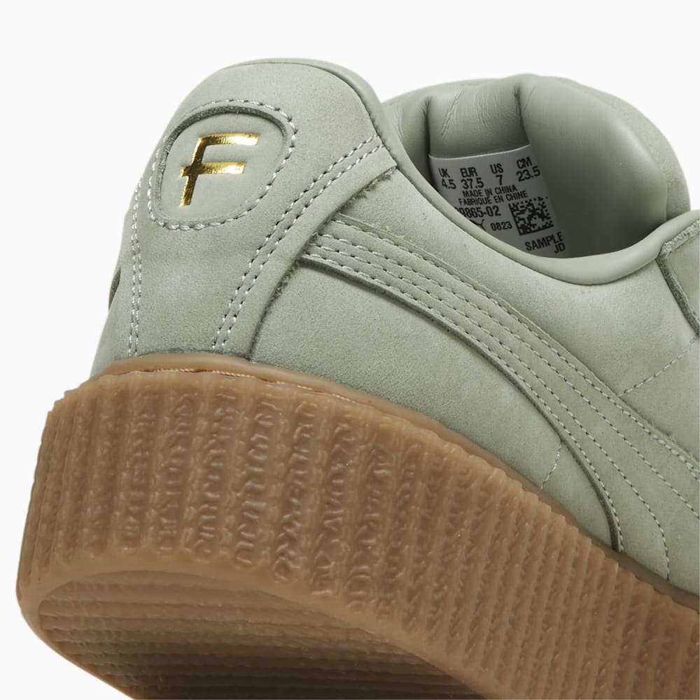 FENTY x PUMA Creeper Phatty Earth Tone Women\'s Sneakers - Green Fog-PUMA Gold-Gum