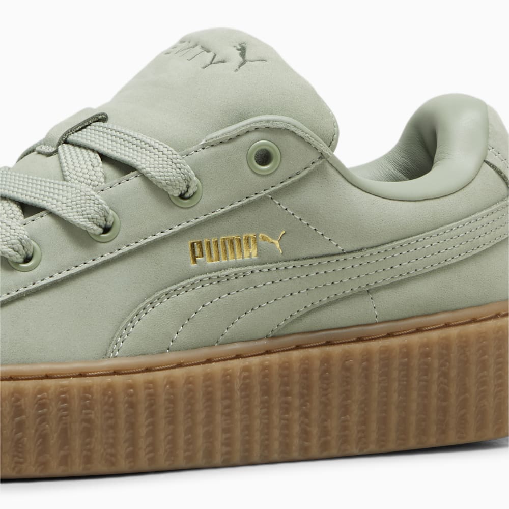 FENTY x PUMA Creeper Phatty Earth Tone Women\'s Sneakers - Green Fog-PUMA Gold-Gum