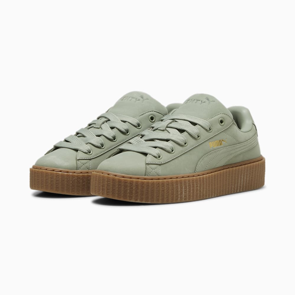 FENTY x PUMA Creeper Phatty Earth Tone Men\'s Sneakers - Green Fog-PUMA Gold-Gum