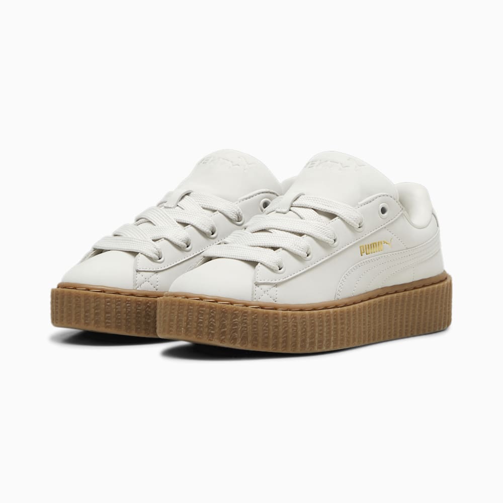 FENTY x PUMA Creeper Phatty Earth Tone Big Kids\' Sneakers - Warm White-PUMA Gold-Gum