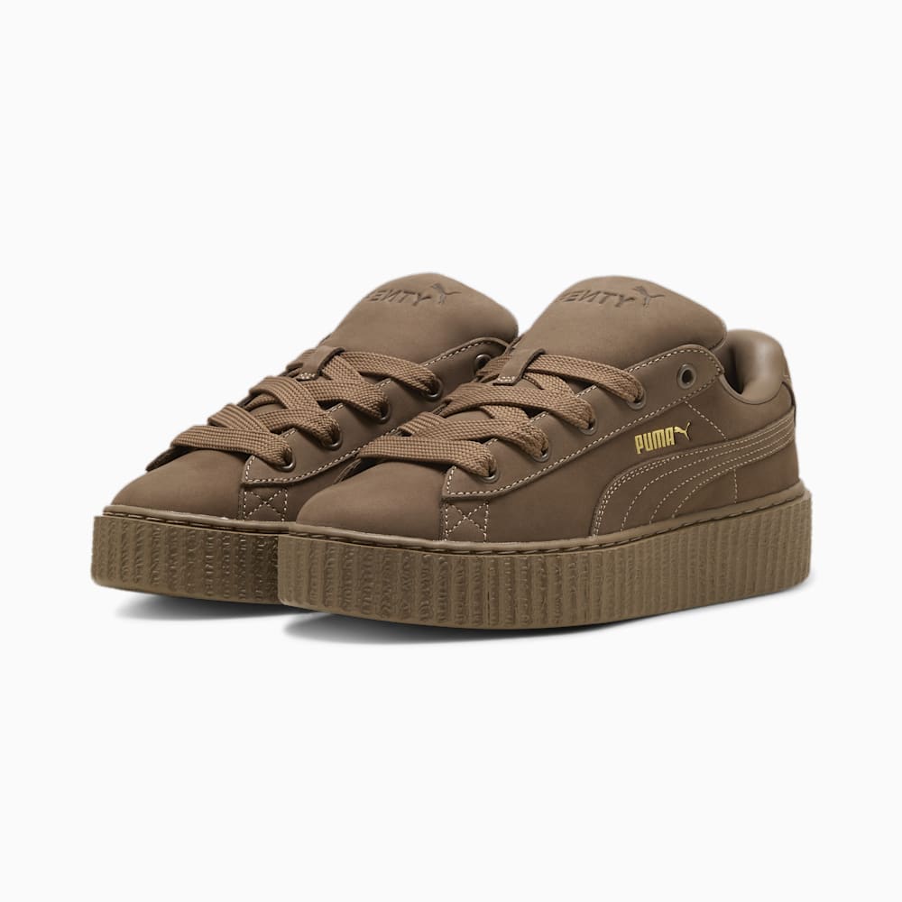 FENTY x PUMA Creeper Phatty Earth Tone Women\'s Sneakers - Totally Taupe-PUMA Gold-Warm White